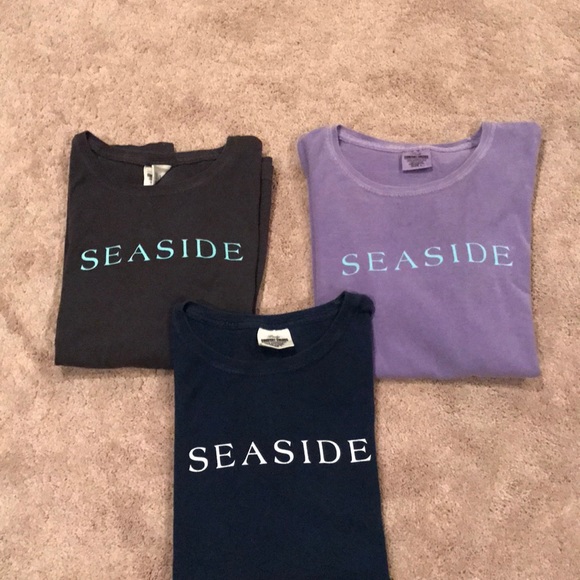 Comfort Colors Tops Bundle Of 3 Seaside Shirt Sleeve T Shirts